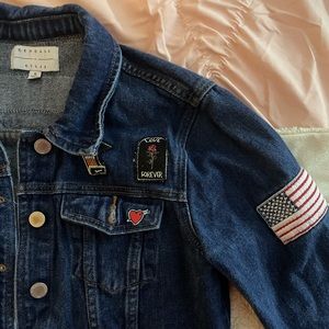 Kendall & Kylie “Heck Yeah” Denim Trucker Jacket Size S